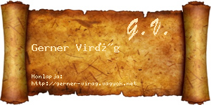 Gerner Virág névjegykártya